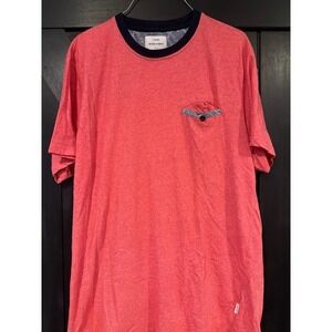 Peter Werth London N.1 Mens Daleham Pocket T-Shirt Coral Pink Heather XL